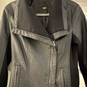 NWT MASSIMO Faux Leather Black Jacket